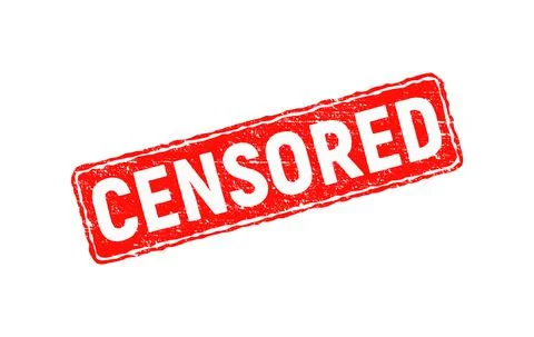 Censor control security sign sticker. Censure red stamp label, censored icon Ilustración de archivo