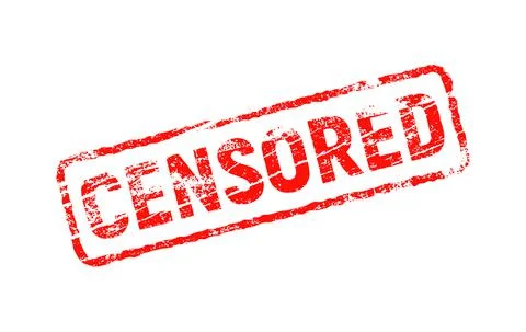 Censor control security sign sticker. Censure red stamp label, censored icon Stock Illustration