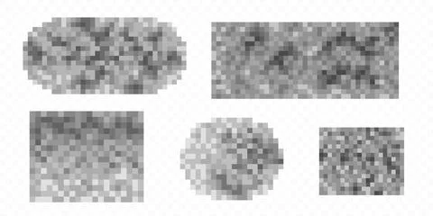 Censor pixel blur effects Stock Illustration