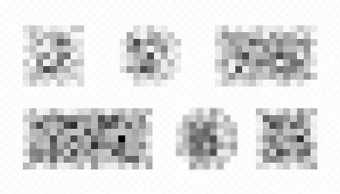 Censor pixel blur effects Stock Illustration