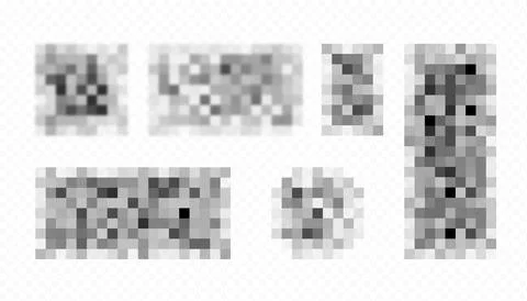 Censor pixel blur effects Stock Illustration