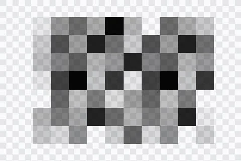Censor pixel mosaic bar, simple gray blur censure frame on transparent Stock Illustration