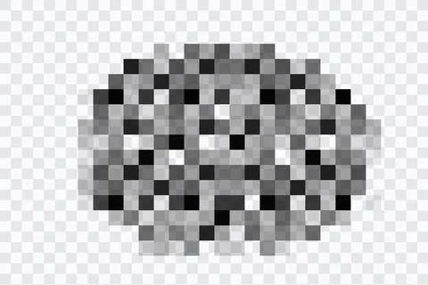 Censor pixel mosaic bar, simple gray blur censure frame on transparent Illustrazione stock