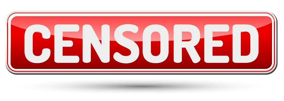 CENSORED - Abstract beautiful button with text. Stock Illustration