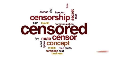 Censored animated word cloud, text desig... | Stock Video | Pond5