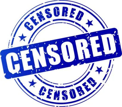 Censored blue stamp Stock Illustration