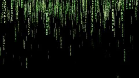 Censored  code on the web concept Stock Photos