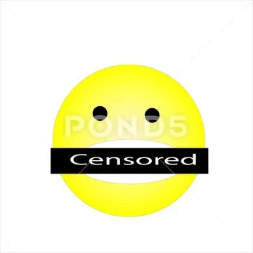 Censored emoji illustration Stock Illustration