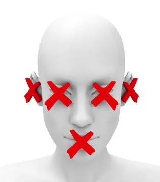 The censored head Stock Illustration