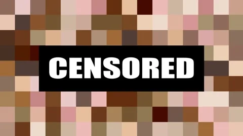 Censored icon with changing pixels. Animation with the concept of censorship and Stock Footage 292686304