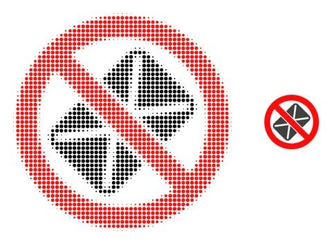 Censored Mail Halftone Dot Icon Illustrazione stock