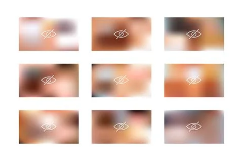 Censored pixel bar. Set of blurred censorship background. Nudity or adult 스톡 일러스트