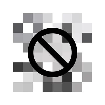 Censored pixel sign flat style design vector illustration concept. 스톡 일러스트