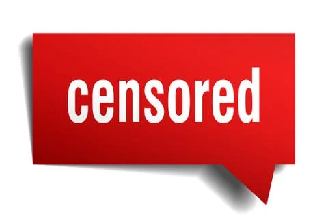 Censored red 3d speech bubble Ilustración de archivo