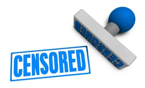 Censored stamp Stock Illustration