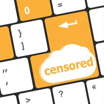 Censored word on computer keyboard pc key イラスト素材