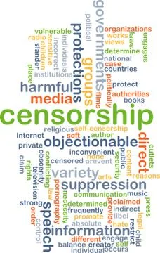 Censorship background concept Illustrazione stock