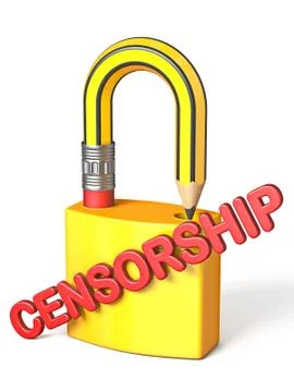 Censorship concept 3D Illustrazione stock