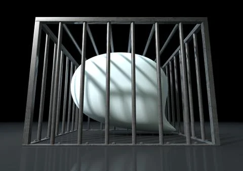 Censorship of speech caged Stock Illustration