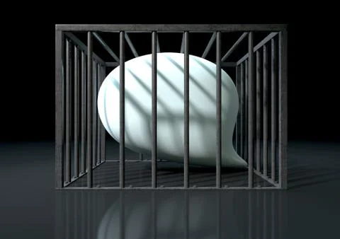 Censorship of speech caged Stock Illustration