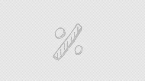 Per cent animated icon with chalk drawing effect. Video clip with alpha channel. 库存影片 332511866