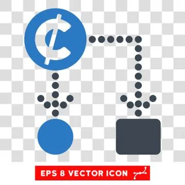 Cent Cashflow Eps Vector Icon Illustrazione stock