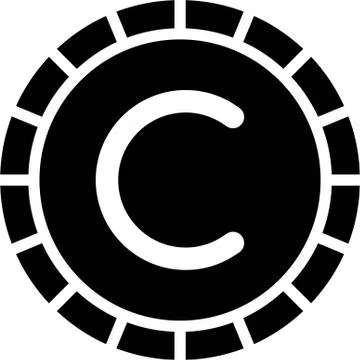 Cent coin, monetary unit of many national currencies Stock Illustration