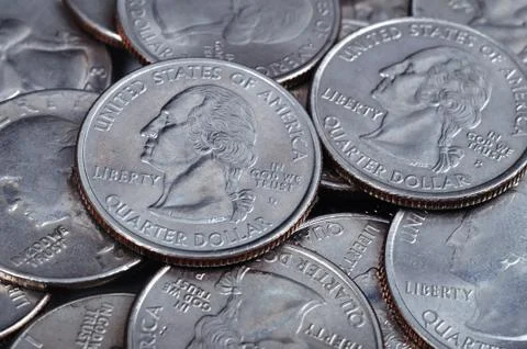 Cent coins Foto stock
