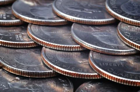 Cent coins Foto stock