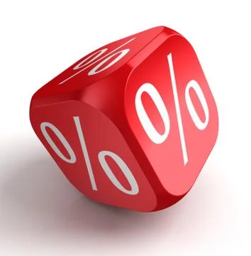 Per cent conceptual red dice Stock Illustration