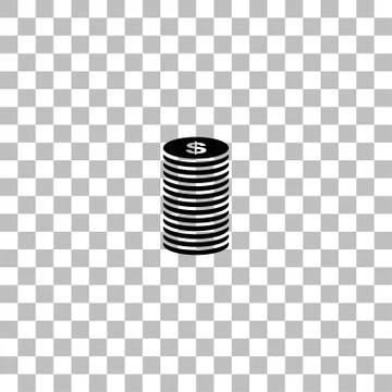 Cent icon icon flat Stock Illustration