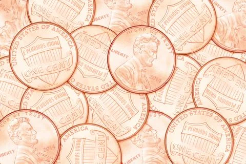 Cent penny background Stock Photos