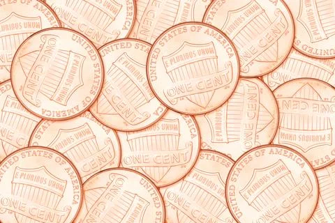 Cent penny background Stock Photos