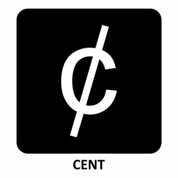 Cent symbol illustration Stock Illustration