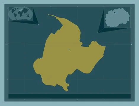 Centar, Macedonia. Solid color shape. Locations of major cities of the region 스톡 일러스트