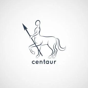 Centaur logo vector Stock Illustration