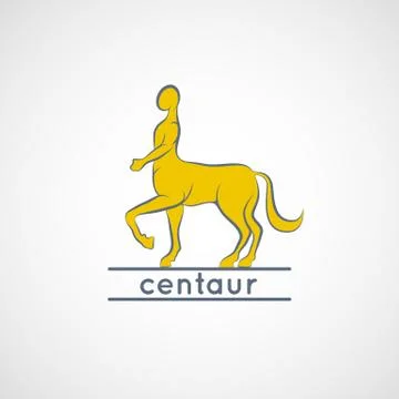 Centaur logo vector Stock Illustration