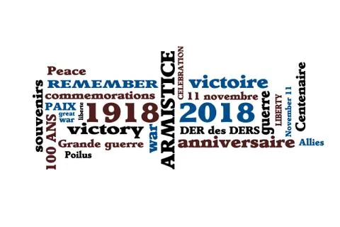 Centenary of the 1918 armistice Stock Illustration