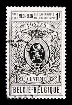 Centenary of Malines Stamp Printery, Centennial Academy Seal Mal Stock Photos