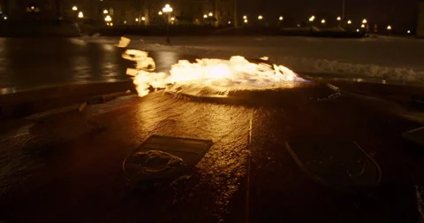 Centennial Flame and Peace Tower on a Winter's Night Vidéo 65528560