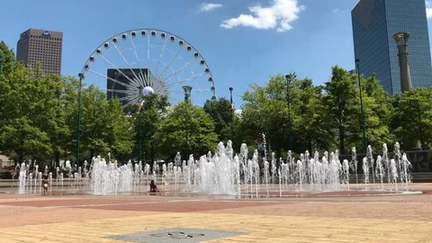 Centennial Olympic Park Motion Time Lapse in Atlanta, GA Stock-Footage 89822089
