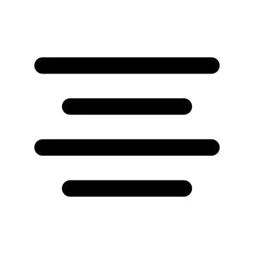 Center align text icon for user interface design and web layout formatting tools Stock Illustration