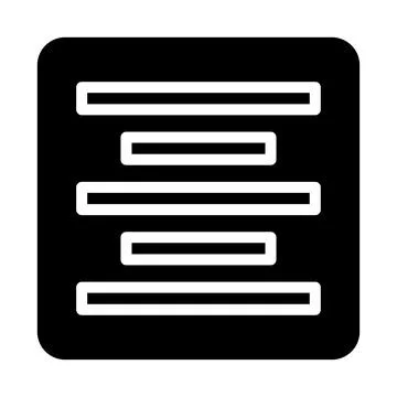 Center alignment icon. Concept of text formatting, editing, and writing. Stock Illustration