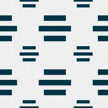 Center alignment icon sign. Seamless pattern with geometric texture. Vector イラスト素材
