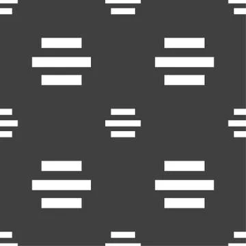 Center alignment icon sign. Seamless pattern on a gray background. Vector Stock Illustration