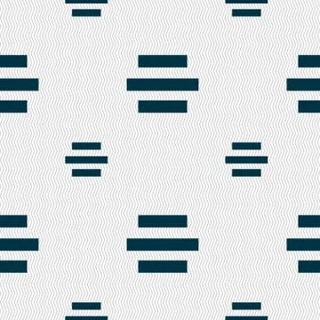 Center alignment icon sign. Seamless pattern with geometric texture. 库存插图
