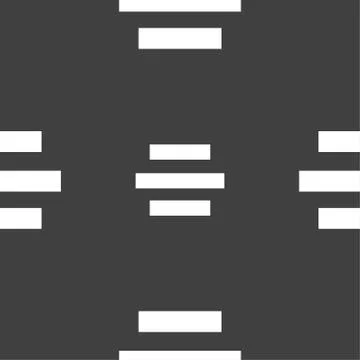 Center alignment icon sign. Seamless pattern on a gray background. イラスト素材
