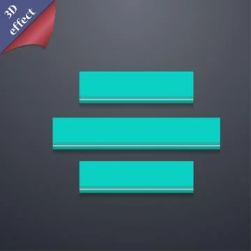 Center alignment icon symbol. 3D style. Trendy, modern design with space for you Stock Illustration