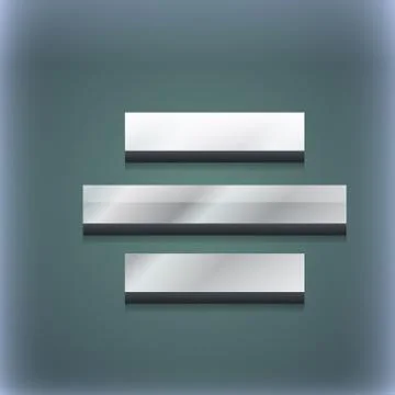Center alignment icon symbol. 3D style. Trendy, modern design with space for you Stock Illustration