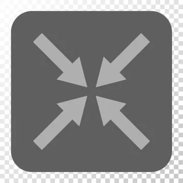 Center Arrows Rounded Square Button Stock Illustration